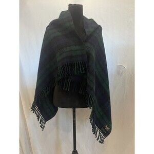 Burkraft Black Watch Wool Throw 31” x 50”  Made in British Isles Woven